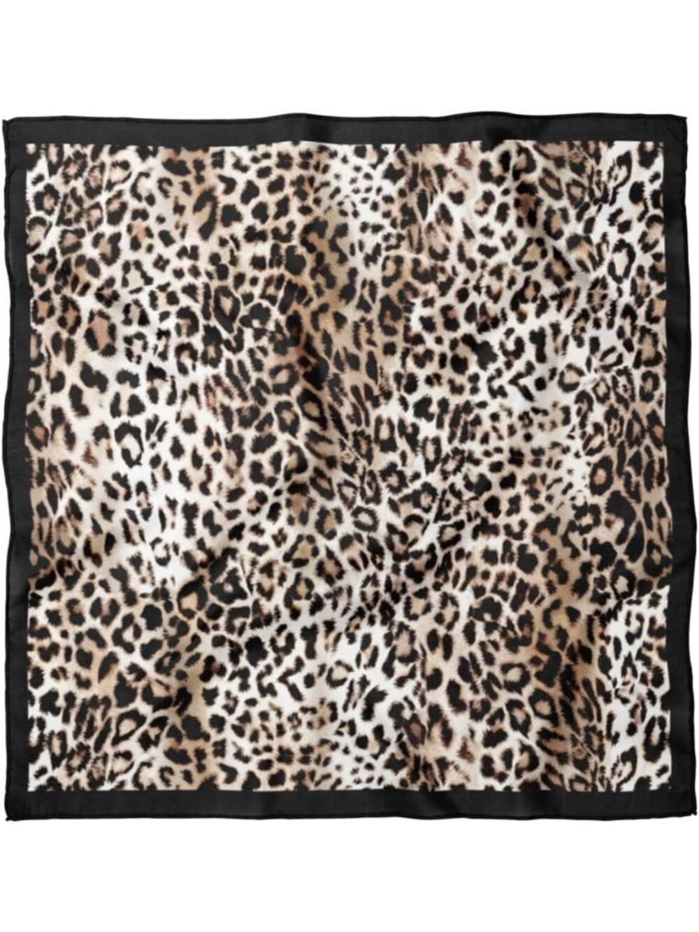 Leopard Print Satin Square Scarf for Women | 27.5" Head Neck Hair Bandana
